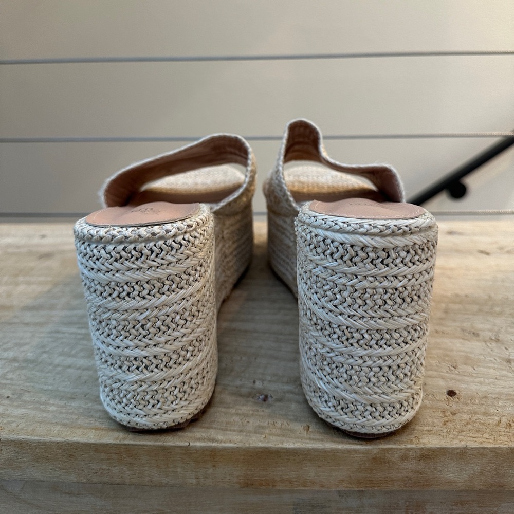 Platform Espadrille Wedge Sandals Raffia Open Toe Slides Women’s Summer | Size 9 - Picture 7 of 9